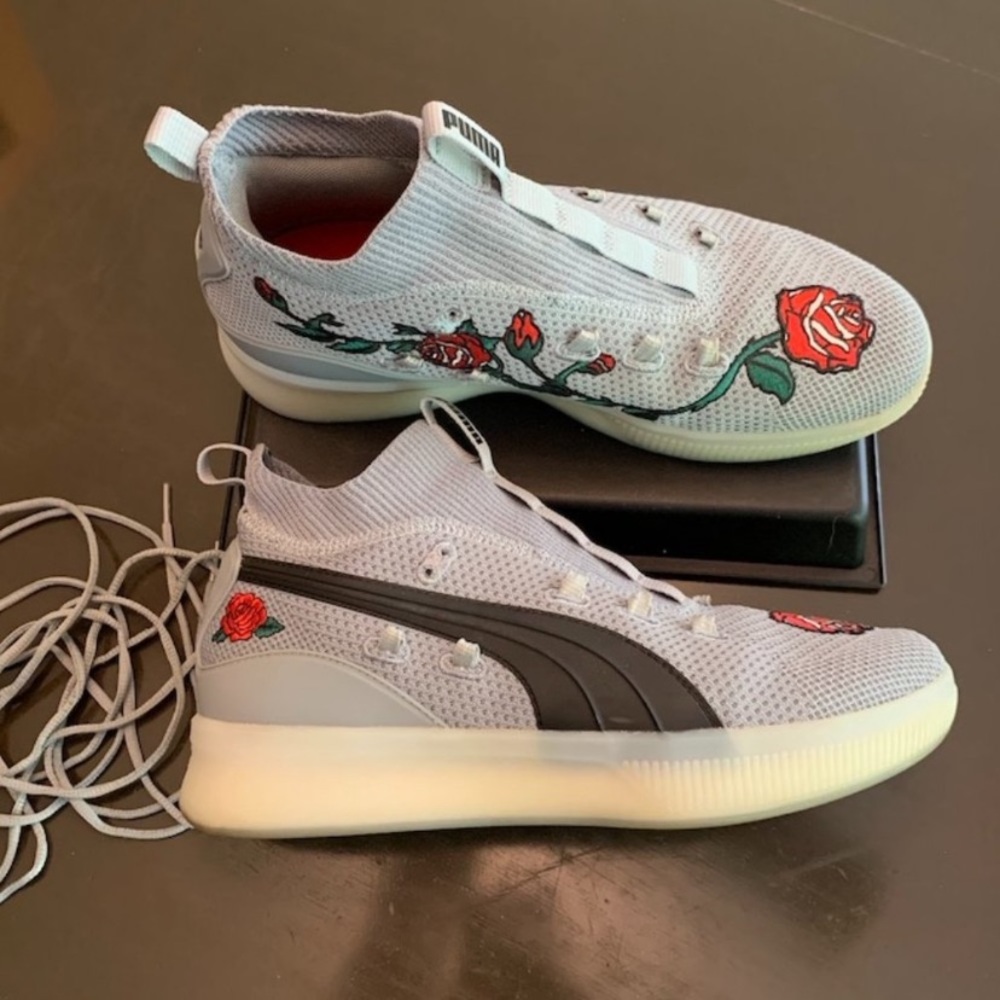 Puma clyde court “rose” size 11